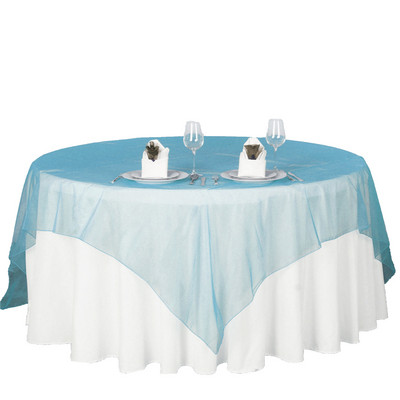 Kāzu galdauts Organza Elegants galdauts Viesnīcas banketu galds caurspīdīgs plāns pārklājs Kāzu banketu ballītes noformējums