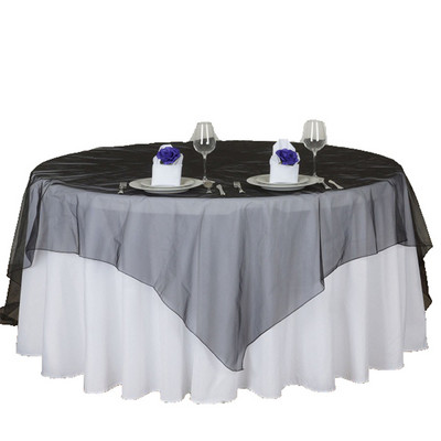 Kāzu galdauts Organza Elegants galdauts Viesnīcas banketu galds caurspīdīgs plāns pārklājs Kāzu banketu ballītes noformējums