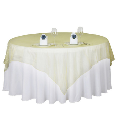 Kāzu galdauts Organza Elegants galdauts Viesnīcas banketu galds caurspīdīgs plāns pārklājs Kāzu banketu ballītes noformējums