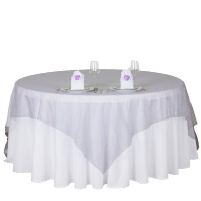 Kāzu galdauts Organza Elegants galdauts Viesnīcas banketu galds caurspīdīgs plāns pārklājs Kāzu banketu ballītes noformējums