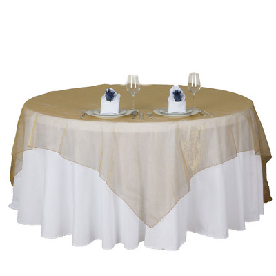 Kāzu galdauts Organza Elegants galdauts Viesnīcas banketu galds caurspīdīgs plāns pārklājs Kāzu banketu ballītes noformējums