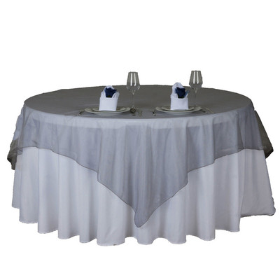 Kāzu galdauts Organza Elegants galdauts Viesnīcas banketu galds caurspīdīgs plāns pārklājs Kāzu banketu ballītes noformējums