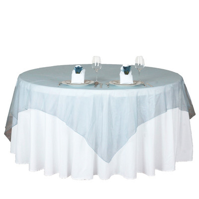 Kāzu galdauts Organza Elegants galdauts Viesnīcas banketu galds caurspīdīgs plāns pārklājs Kāzu banketu ballītes noformējums