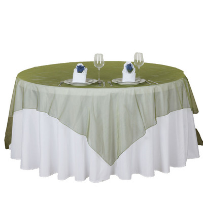 Kāzu galdauts Organza Elegants galdauts Viesnīcas banketu galds caurspīdīgs plāns pārklājs Kāzu banketu ballītes noformējums