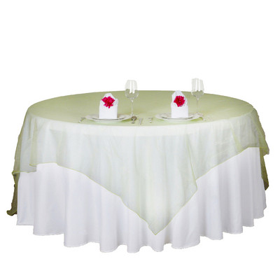 Kāzu galdauts Organza Elegants galdauts Viesnīcas banketu galds caurspīdīgs plāns pārklājs Kāzu banketu ballītes noformējums