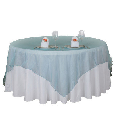 Kāzu galdauts Organza Elegants galdauts Viesnīcas banketu galds caurspīdīgs plāns pārklājs Kāzu banketu ballītes noformējums