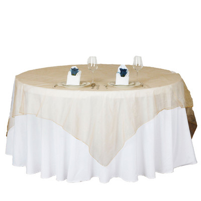 Kāzu galdauts Organza Elegants galdauts Viesnīcas banketu galds caurspīdīgs plāns pārklājs Kāzu banketu ballītes noformējums