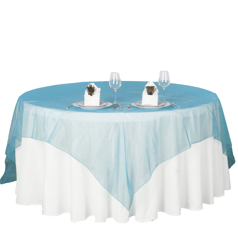 Kāzu galdauts Organza Elegants galdauts Viesnīcas banketu galds caurspīdīgs plāns pārklājs Kāzu banketu ballītes noformējums