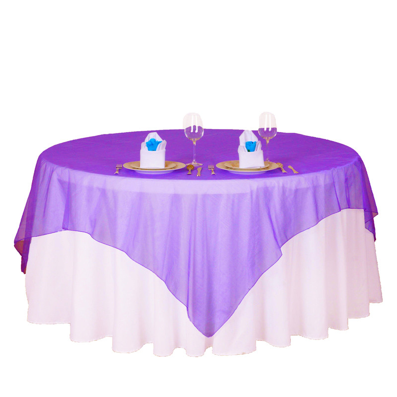 Kāzu galdauts Organza Elegants galdauts Viesnīcas banketu galds caurspīdīgs plāns pārklājs Kāzu banketu ballītes noformējums