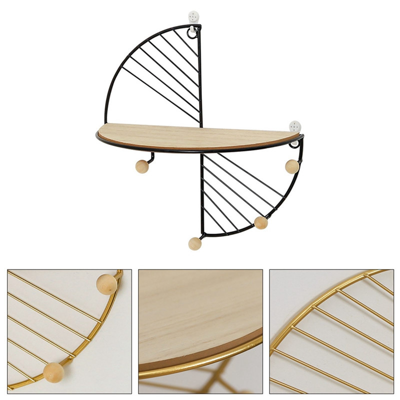 Falra akasztható vas művészeti tároló állvány keret kreatív tároló polc lakberendezés nappali irodába