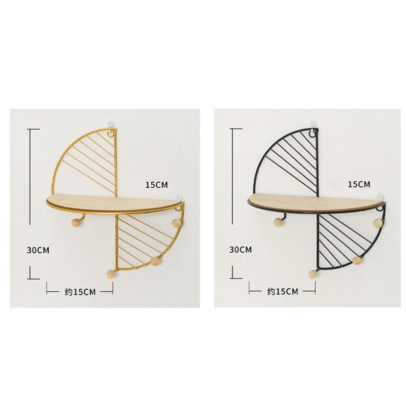 Falra akasztható vas művészeti tároló állvány keret kreatív tároló polc lakberendezés nappali irodába