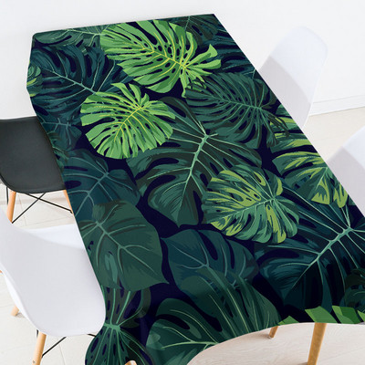 Rajzfilm állat zöld leveles terítő téglalap alakú terítő téglalap alakú terítő esküvői terítő ezüst abrosz kabát