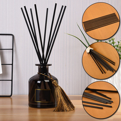 10pcs Useful Perfume Volatiles Rattan Sticks Black For Aroma Oil Diffuser Natural Reed Home Decoration