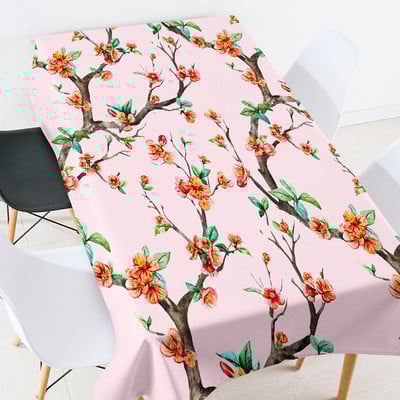 Állatvirágok terítő manteles de mesa téglalap alakú lila terítő asztalterítő terítő téglalap alakú esküvői dekoráció