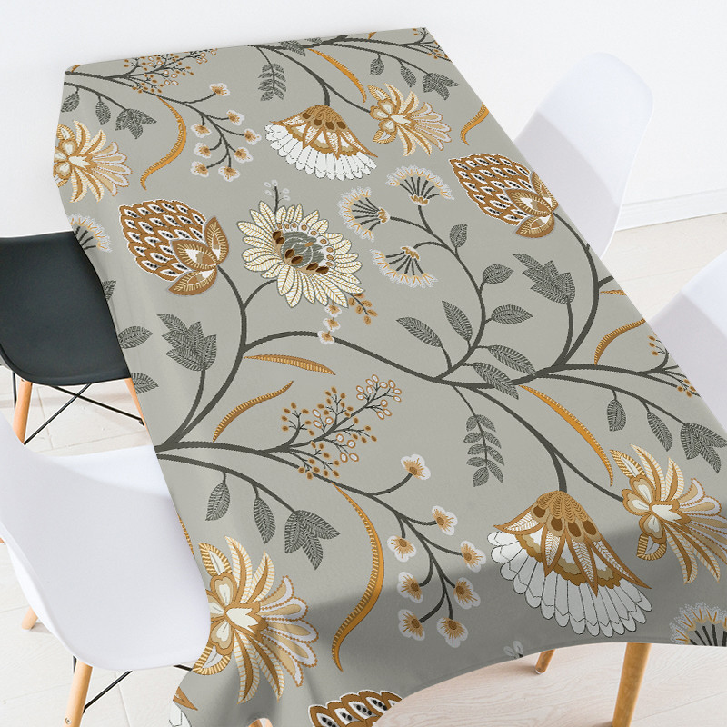 Állatvirágok terítő manteles de mesa téglalap alakú lila terítő asztalterítő terítő téglalap alakú esküvői dekoráció