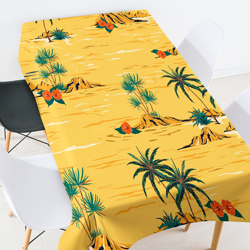 Krāsains kokosriekstu koka galda pārklājs kāzu galda pārklājs sarkans galdauts izšūts galdauts galdauts galdauts