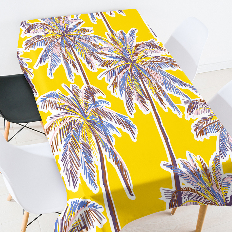 Krāsains kokosriekstu koka galda pārklājs kāzu galda pārklājs sarkans galdauts izšūts galdauts galdauts galdauts