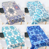 Τραπεζομάντιλο εκτύπωσης γεωμετρικής λωρίδας ορθογώνιο τραπεζομάντιλο για πάρτι κάλυμμα τραπεζαρίας κομψό τραπεζομάντιλα Λαδόπανο στο τραπέζι