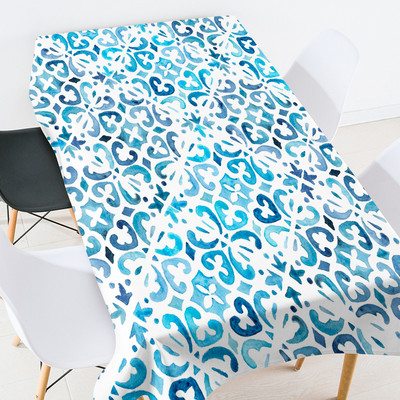 Τραπεζομάντιλο εκτύπωσης γεωμετρικής λωρίδας ορθογώνιο τραπεζομάντιλο για πάρτι κάλυμμα τραπεζαρίας κομψό τραπεζομάντιλα Λαδόπανο στο τραπέζι