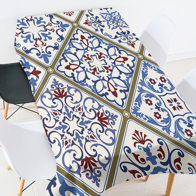 Τραπεζομάντιλο εκτύπωσης γεωμετρικής λωρίδας ορθογώνιο τραπεζομάντιλο για πάρτι κάλυμμα τραπεζαρίας κομψό τραπεζομάντιλα Λαδόπανο στο τραπέζι