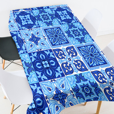 Τραπεζομάντιλο εκτύπωσης γεωμετρικής λωρίδας ορθογώνιο τραπεζομάντιλο για πάρτι κάλυμμα τραπεζαρίας κομψό τραπεζομάντιλα Λαδόπανο στο τραπέζι