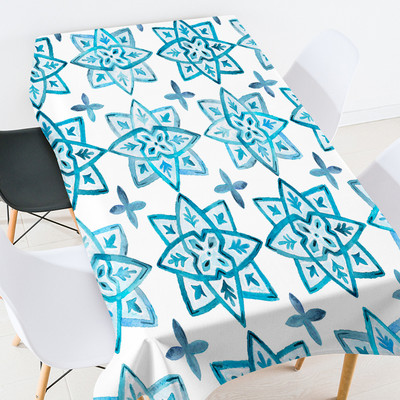 Τραπεζομάντιλο εκτύπωσης γεωμετρικής λωρίδας ορθογώνιο τραπεζομάντιλο για πάρτι κάλυμμα τραπεζαρίας κομψό τραπεζομάντιλα Λαδόπανο στο τραπέζι