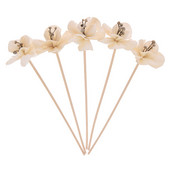 5PCS Ароматни дифузьорни пръчици във формата на цвете No Fire Ароматни дифузьорни пръчици за домакински спални Аксесоари Тръстикова ратанова пръчка