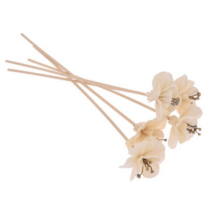 5PCS Ароматни дифузьорни пръчици във формата на цвете No Fire Ароматни дифузьорни пръчици за домакински спални Аксесоари Тръстикова ратанова пръчка