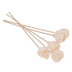 5PCS Ароматни дифузьорни пръчици във формата на цвете No Fire Ароматни дифузьорни пръчици за домакински спални Аксесоари Тръстикова ратанова пръчка