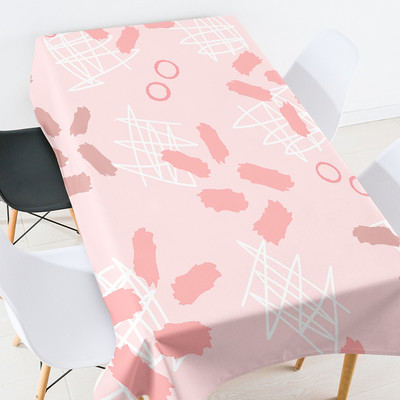 Krāsains apdrukas galdauts taisnstūrveida Galds Taisnstūra galdauti Elastīgs stikla galda aizsargs telpas dekors estētisks