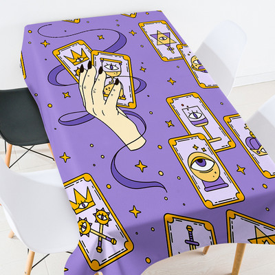 Karikatūra kaķu galdauts taisnstūrveida galdauts galdauts lina galdauts galda pārklāji kāzu dekori istabas dekori estētisks mētelis