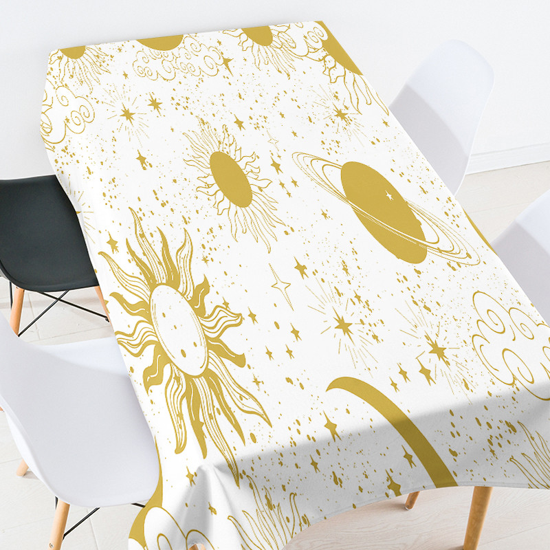 Karikatūra kaķu galdauts taisnstūrveida galdauts galdauts lina galdauts galda pārklāji kāzu dekori istabas dekori estētisks mētelis