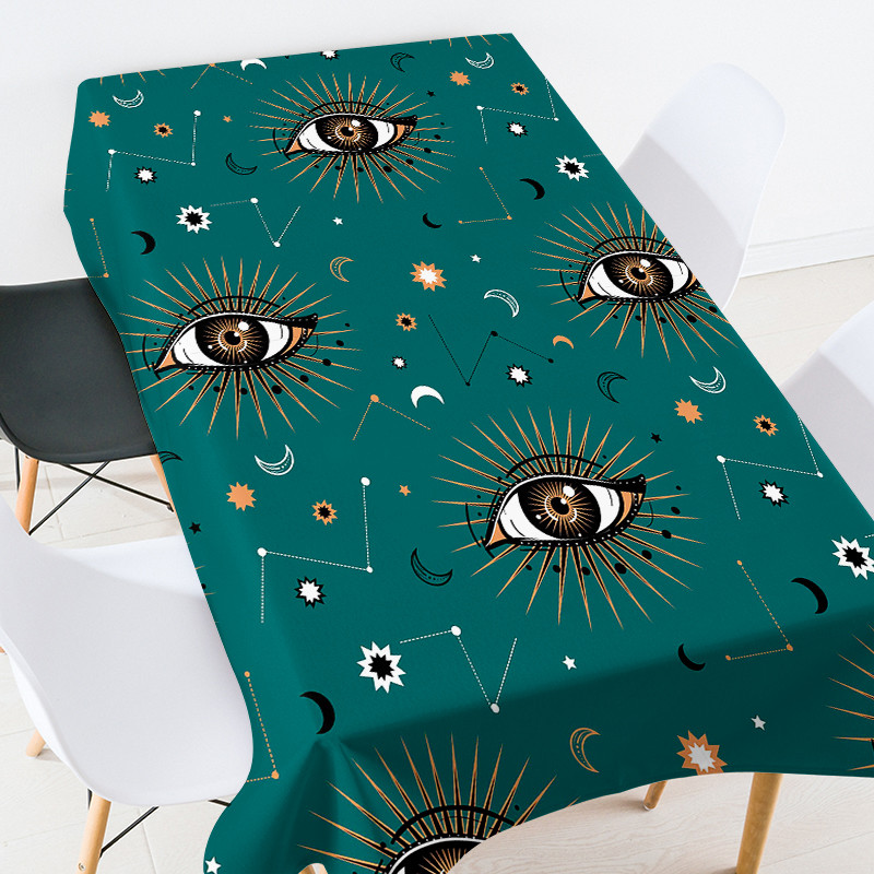 Karikatūra kaķu galdauts taisnstūrveida galdauts galdauts lina galdauts galda pārklāji kāzu dekori istabas dekori estētisks mētelis