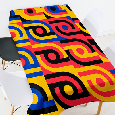 Ģeometriskas apdrukas ziedu kafijas galdiņš viesistabai ūdensizturīgs galdauts eiropas galdauti pusdienu galda komplekta dekorēšana