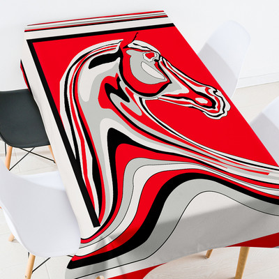 Ģeometriskas apdrukas ziedu kafijas galdiņš viesistabai ūdensizturīgs galdauts eiropas galdauti pusdienu galda komplekta dekorēšana