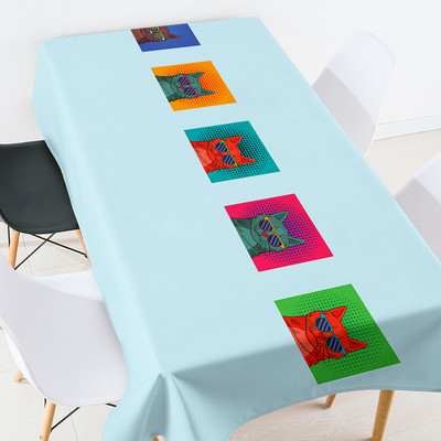 Ģeometriskas apdrukas ziedu kafijas galdiņš viesistabai ūdensizturīgs galdauts eiropas galdauti pusdienu galda komplekta dekorēšana