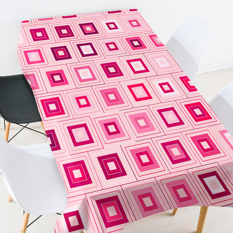 Ģeometriskas apdrukas ziedu kafijas galdiņš viesistabai ūdensizturīgs galdauts eiropas galdauti pusdienu galda komplekta dekorēšana