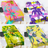 Krāsu kokosriekstu koka pusdienu galda dekors galdauts taisnstūrveida kafijas galdiņš viesistabai Galda svinību dekorēšanas galda pārklājs