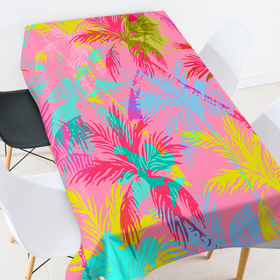 Krāsu kokosriekstu koka pusdienu galda dekors galdauts taisnstūrveida kafijas galdiņš viesistabai Galda svinību dekorēšanas galda pārklājs