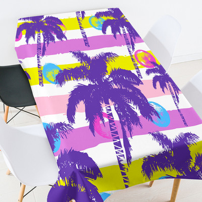 Krāsu kokosriekstu koka pusdienu galda dekors galdauts taisnstūrveida kafijas galdiņš viesistabai Galda svinību dekorēšanas galda pārklājs