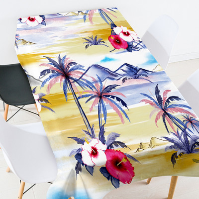 Krāsu kokosriekstu koka pusdienu galda dekors galdauts taisnstūrveida kafijas galdiņš viesistabai Galda svinību dekorēšanas galda pārklājs