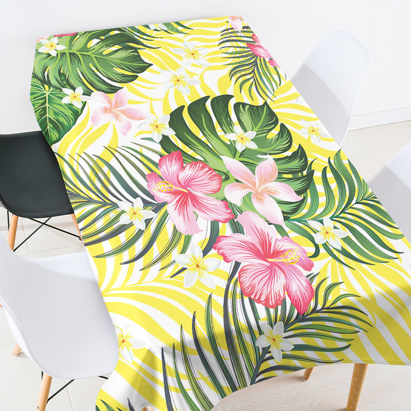 Krāsu kokosriekstu koka pusdienu galda dekors galdauts taisnstūrveida kafijas galdiņš viesistabai Galda svinību dekorēšanas galda pārklājs