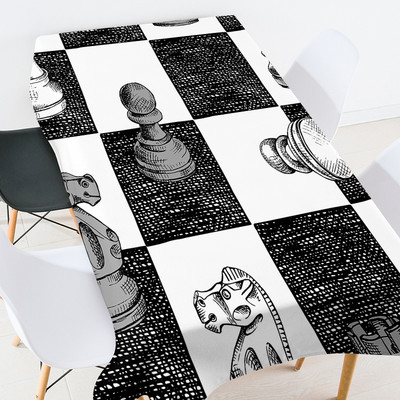 Ģeometriski svītrains režģis kāzu dekorācijas galdauts ūdensizturīgs telpu dekorējums estētisks izšūts galdauts galdauts