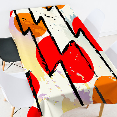 Krāsu ģeometriski svītrains aplis galda pārklājs pusdienu galda apdare eleganti galda klājumi rozā zelta galdauts mežģīņu galdauts