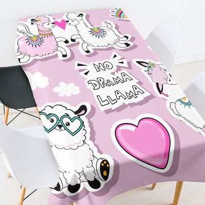 Rajzfilm anime állat étkező asztal borítás szoba dekoráció esztétikus terítő vízálló party terítő fehér terítő