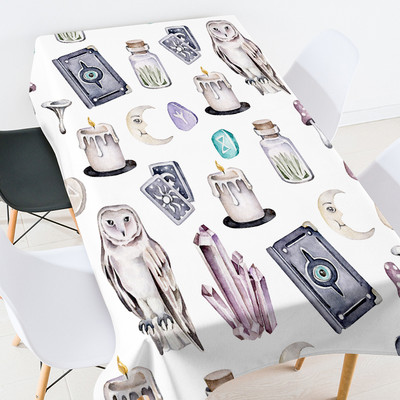 Animacinių filmų geometrija mokyklinės prekės stalo užtiesalas kambario dekoras estetinis europietiškos staltiesės kavos staliukas svetainės stalui