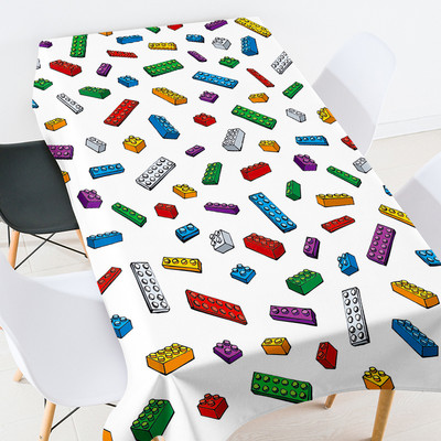 Animacinių filmų geometrija mokyklinės prekės stalo užtiesalas kambario dekoras estetinis europietiškos staltiesės kavos staliukas svetainės stalui