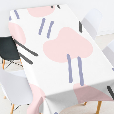 Spalvota spausdinta staltiesė stačiakampė Stalas Stačiakampės staltiesės Lanksti stiklinė stalo apsauga kambario dekoro estetika