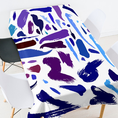 Spalvota spausdinta staltiesė stačiakampė Stalas Stačiakampės staltiesės Lanksti stiklinė stalo apsauga kambario dekoro estetika