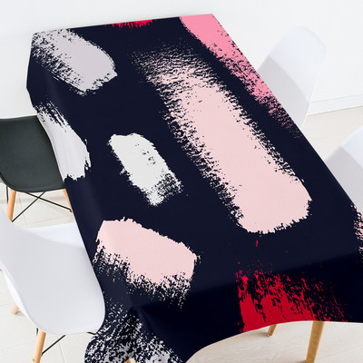 Spalvota spausdinta staltiesė stačiakampė Stalas Stačiakampės staltiesės Lanksti stiklinė stalo apsauga kambario dekoro estetika